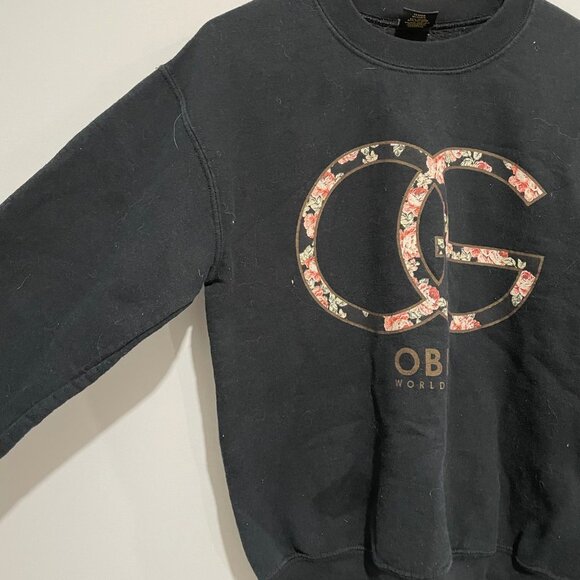 Obey Black Pullover with logo design Size S - Picture 2 of 7